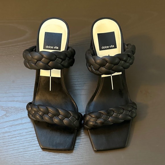 Dolce Vita Black Braided Sandals for Women - Picture 1 of 3